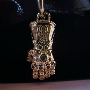 Gold Pandora Infinity Gauntlet Pendant Disney
